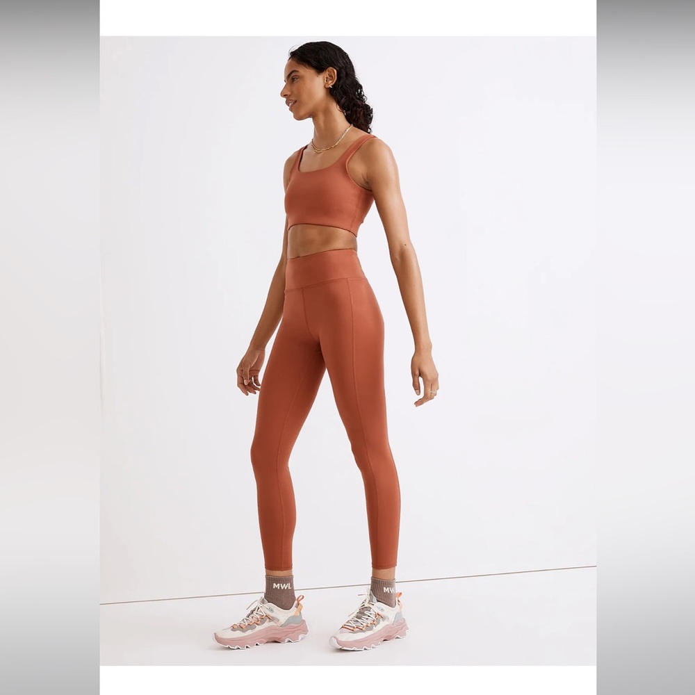 NWT Madewell Women's Curvy MWL High-Rise 25" Leggings Weathered Brick Medium